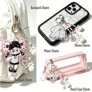 Floating sequins <b>keychain</b> Transparent acrylic charm Bag accessory key chain <b>Custom</b> acrylic <b>keychain</b> - Product Image 4
