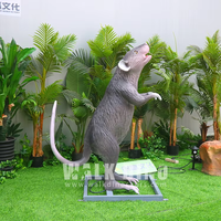 Animatronic Field Mouse Lebensgroßer realistischer Nagetier-Motion-Sound für Zoo-Gehäuse Einkaufs zentrum Schule drinnen/draußen