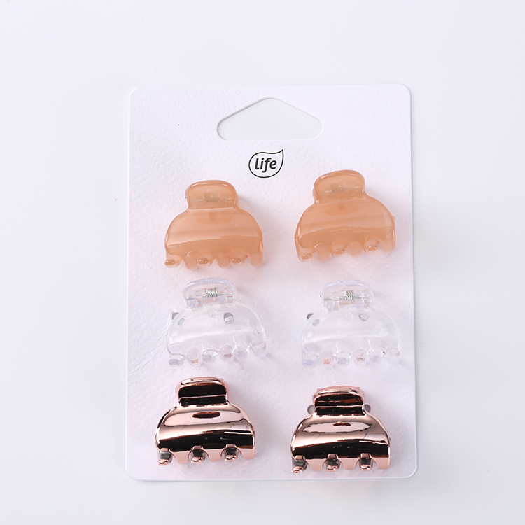 Оптовая продажа, пластиковые простые мини-зажимы для волос, маленькие корейские однотонные маленькие зажимы для волос, аксессуары