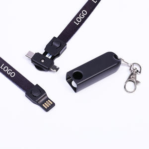 Grosir disesuaikan Multi Fungsional 3 in 1 Lanyard kabel USB tali leher ID kabel Data - Product Image 6