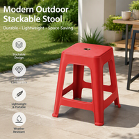 Chaise de jardin moderne en plastique PP, tabouret de restaurant, design rectangulaire épaissi, léger, style nordique, empilable