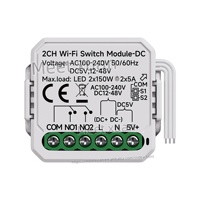Module d'interrupteur intelligent Tuya, module de contact sec WiFi, DC5/12-48V AC100-240V, relais de disjoncteur DIY, compatible avec Alexa, Google Home Assistant