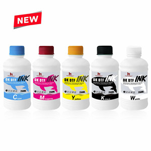 Di alta qualità 250ml DTF inchiostro <span class=keywords><strong>C</strong></span>/<span class=keywords><strong>M</strong></span>/Y/<span class=keywords><strong>K</strong></span>/W per piccole macchine per stampanti DTF Desktop - Product Image 1