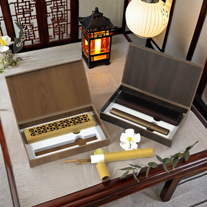 Luxury Portable Sandalwood <b>Incense</b> Burner <b>Boxes</b> Custom Logo Summer Fall Spring Durable Wooden Bamboo Stick Packaging Set Perfect - Product Image 2