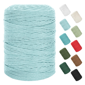 Cuerda de Algodón Trenzada para Macramé, Económica, de 1mm, 2mm, 3mm, 4mm, 5mm, 6mm y 8mm, para Decoración de Paredes y Manualidades - Product Image 2