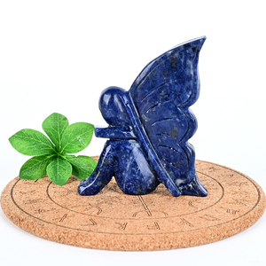 Sculptures Artisanales en Cristal Naturel de Haute Qualité, Papillon Fée en Cristal Guérisseur Écologique 11cm pour Décoration - Product Image 6