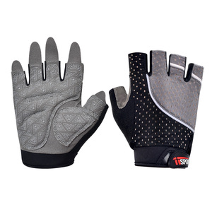 Gants de fitness demi-doigts en nylon respirant avec paume en silicone pour la gym, le cyclisme, la musculation et le bodybuilding - Product Image 2