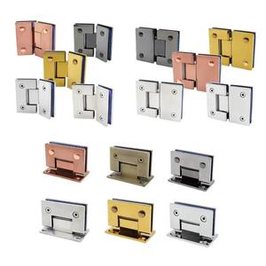 DEVE Bisagras de latón de 90 grados de alta resistencia de acero inoxidable para mamparas de ducha, herrajes negros modernos para puertas de ducha y ventanas de baño - Product Image 3