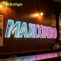 Lettres en relief 3D personnalisées Infinity Abyss avec éclairage LED, en acrylique semi-transparent, étanches IP65, pour la décoration publicitaire
