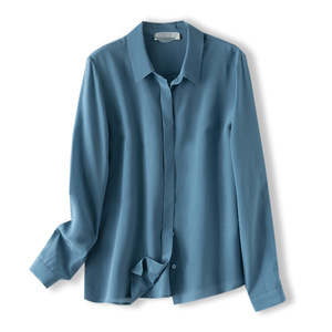 Camicetta di <span class=keywords><strong>seta</strong></span> a maniche lunghe all'ingrosso 100% camicia di <span class=keywords><strong>seta</strong></span> di gelso da donna - Product Image 1