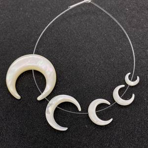 จี้เปลือกหอยมุกพระจันทร์เสี้ยวจี้สำหรับทำเครื่องประดับแฟชั่น - Product Image 4