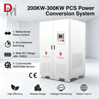 Système de conversion d'énergie bidirectionnel (PCS) de 200 kW pour stockage d'énergie, convertisseur à onde sinusoïdale pure