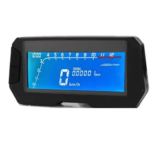 Racepro Phổ DC8-12V Xe Máy LCD Kỹ Thuật Số Speedometer Đo Tốc Độ