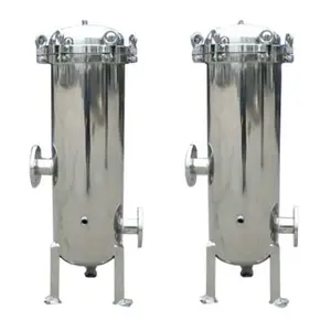 Stainless Steel Water Filter Housing PP Melt Blown Filter Cartridge 3 Elements High Flow Multi Cartridge Filter Housing