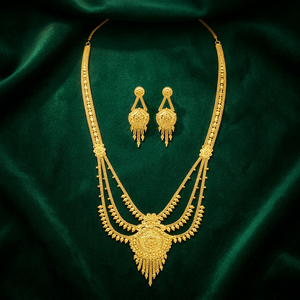 Wholesale 14K 18K 24K Micron Gold Rani Haar <b>Long</b> <b>Necklaces</b> Brass Traditional Dubai Style Bridal Gold Filled Jewelry Oro Joyeria - Product Image 4