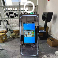 Boîte à selfie avec caméra et imprimante, fond ovale, Air Infinity 2026, miroir magique, photomaton