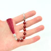 Chapelet de prière Kaaba, chapelet de prière en agate, bracelet musulman 8 mm, 7 pièces, Misbaha, chapelet de prière, Louez-le, Imam Haji Tasbih, chapelet