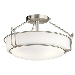 Luminaire de plafond semi-suspendu moderne en verre chromé avec bras croisés |   Éclairage accrocheur pour les espaces de loisirs des hôtels - Product Image 3