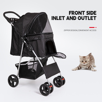 Poussette à 4 roues pour animaux de compagnie Vente à chaud Chariot séparé pour animaux de compagnie Facile à plier Grand landau transfrontalier pour chien