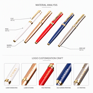 Pluma Estilográfica Clásica de Lujo con Juego de Tinta, Pluma Metálica Ejecutiva de Lujo con Caja de Regalo y Bolsa, el Mejor Regalo Pequeño para Negocios o Bodas - Product Image 3