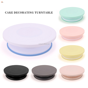 Mâm xoay bánh kem nhựa nhiều màu sắc tùy chỉnh XL, giá đỡ bánh xoay trang trí bánh, dụng cụ làm bánh, dùng cho sinh nhật, đám cưới, gia đình - Product Image 2