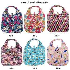 Bolsas de Compras Plegables Personalizadas de Moda, Fáciles de Llevar, Bolsa de Mano Plegable Pequeña, Bolsa de Compras Reutilizable de Poliéster - Product Image 6