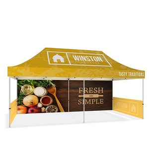 Gazebo Esagonale Pieghevole 3x3m di Alta Qualità, Impermeabile, Tenda Professionale per Fiere Commerciali all'Aperto - Product Image 1