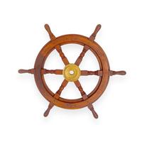 Volant de bateau artisanal en bois et laiton de 24 pouces, décoration artistique, tendance mode, design nautique classique, léger, polyvalent, pour mur ou bureau