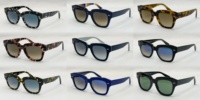 Lunettes de soleil de luxe de haute qualité avec logo en verre poli, unisexes, pour hommes et femmes, lunettes de soleil polarisées en métal doré, UV400