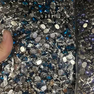 Diamantes de imitación con Base plateada, diseño ovalado de 8x10mm, 1000 unidades por bolsa, para coser en diamantes de imitación con más colores