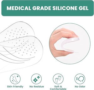 Supports de voûte plantaire en gel, coussinets de talon, semelles intérieures confortables en gel de silice réglables à 3 couches, inserts unisexes pour surpronation, correction des jambes arquées - Product Image 2
