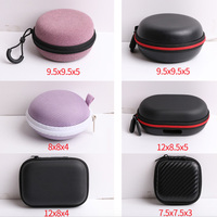 Étui rond de rangement pour accessoires techniques, organisateur électronique transportant un petit étui de transport portable avec logo personnalisé