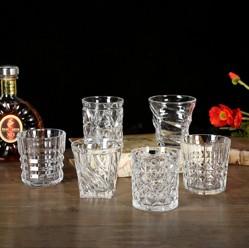Набор стаканов для виски с алмазной огранкой набор прозрачных стеклянных стекол графин для ликера с набором стаканов для вина