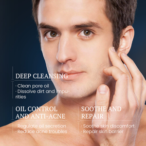 Limpiador facial KORMESIC con certificación Bpom de 300 ml, sin aceite, con ácido salicílico, para piel propensa al acné, con aroma fresco. - Product Image 3