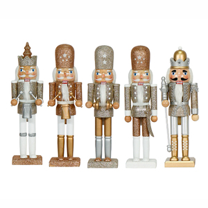 SW-312 <span class=keywords><strong>Casse</strong></span>-<span class=keywords><strong>Noisette</strong></span> Traditionnel en Bois Golden King 30cm pour Étagères et Tables de Noël Décoration Festive - Product Image 1