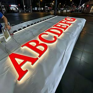 Name Light 3D Letter Backlit LED <b>Acrylic</b> and Gold Logo Stainless Steel <b>Mirror</b> Signboard for Office Use with Easy Installation - Product Image 3