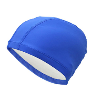 Bonnet de bain en PU, couleur unie, respirant, protection des oreilles, unisexe, pour la natation et les sports nautiques - Product Image 5