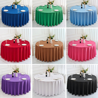 Nappe Ronde Personnalisée en Polyester Couleur Unie Rose Violet Élégante Décorative 120 Pouces pour Mariage, Événement, Banquet, Fête