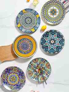 Hot Selling Eco-Friendly Valentine's Day <b>Ceramic</b> Porcelain <b>Plate</b> Creativity High Color European Pattern Western Food <b>Plate</b> - Product Image 4