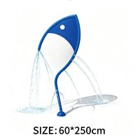 Équipement de jeu aquatique en forme de poisson avec pulvérisation d'eau, fontaine à jets d'eau pour enfants, aire de jeux aquatique, équipement de parc aquatique