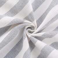 Kualitas tinggi saham kain Linen nyaman 55% katun 45%, benang celana bergaris, kemeja, tas, kain katun dan Linen