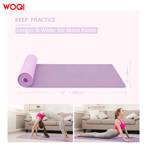 Esterilla de yoga Woqi de 6 mm de grosor, EVA, color lavanda púrpura, rectangular, para yoga y ejercicio. - Product Image 4