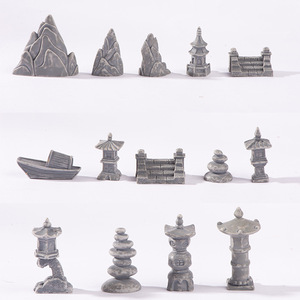 Adorno de Jardín en Miniatura de Resina con Rocalla, Puente, Pagoda, Set Decorativo para Mesa - Product Image 5