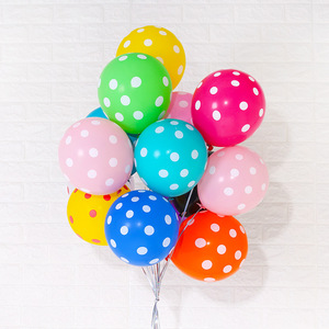 Bán Buôn 12Inch Polka Dot Bóng Bay Cao Su Màu Đen Và Trắng Bé Sinh Nhật Trang Trí Đám Cưới Nguồn Cung Cấp Bên Bóng Bay Nhiều Màu - Product Image 1