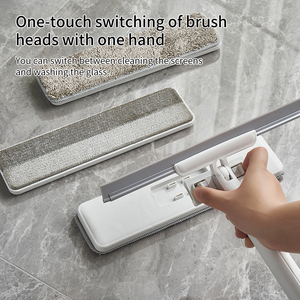 Taşınabilir Dayanıklı Çevre Dostu Plastik Paslanmaz Çelik Cam Temizleyici Yeni Tasarım Teleskopik Uzun Saplı Çift Kullanımlı Silecek - Product Image 5