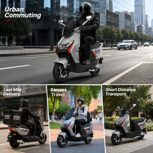Motos électriques cruiser pour adultes de haute qualité à vendre, 2 roues, certificat CEE, 72V 2000W - Product Image 4