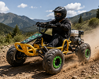 Buggy Todoterreno Monoplaza de Alta Velocidad y Durabilidad de 212 CC con Neumáticos Grandes para Conducción en el Desierto