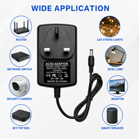 Adaptateur secteur haute efficacité 24W 12V 2A certifié EMC FCC, production personnalisée, pour caméra de sécurité et éclairage LED