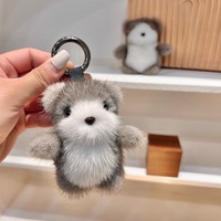 Porte-clés en peluche personnalisé à faible MOQ, texture duveteuse, décoration de sac pour filles