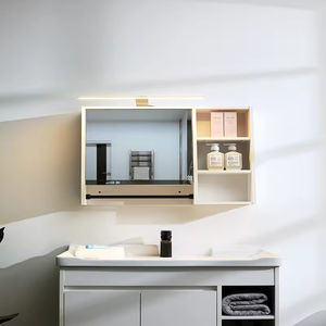 Miroir de salle de bain à LED en alliage d'aluminium avec finition chromée, montage mural et éclairage à température de couleur multiple - Product Image 2